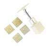 Convenient Square Pastry Mold Multifunctional Mooncakes Molds with 4 Different Pattern Artistic Treat Embosser