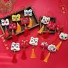 Lucky Lion Dance Tassels Pendant Chinese Style Snake Mascot Plushies Doll  Car Interior