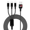 Car Emblem 3in1 Type C Lightning Micro USB Fast Charging Cable for Toyota TRD GR Yaris Corolla Auris Rav4 Land Vios LEVIN Camry Prado