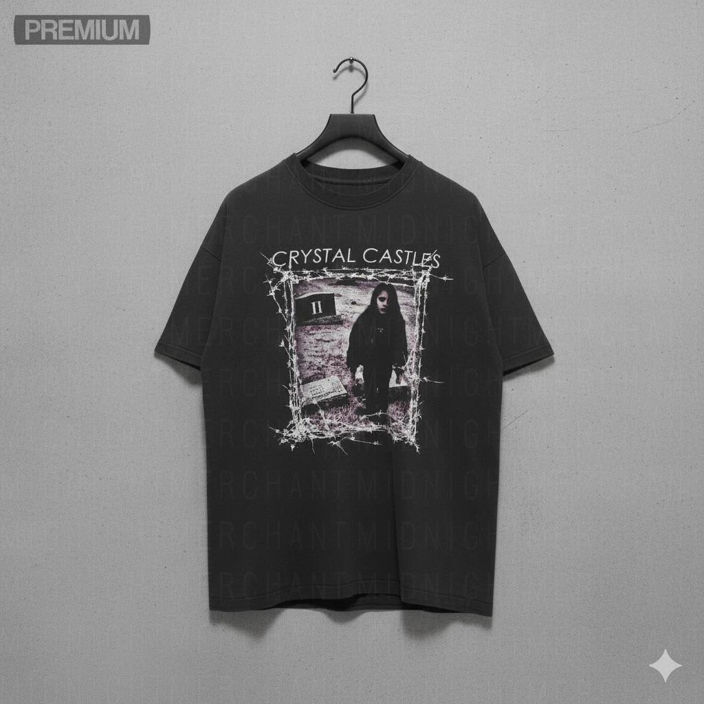Crystal Castles II Album Graphic T Shirt Black Goth Indie Music Tee - S155 S