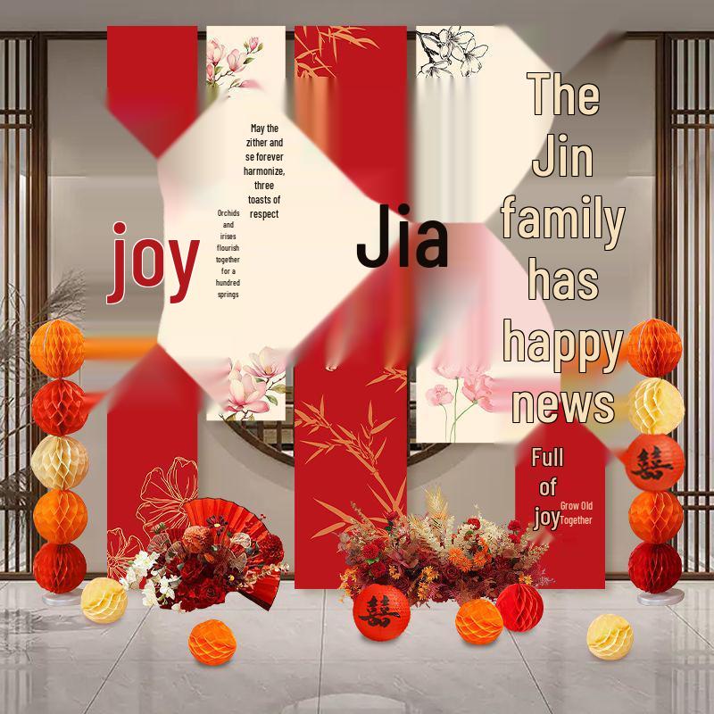 Elegant Wedding Hanging Banner for Atmosphere and Scene Decoration