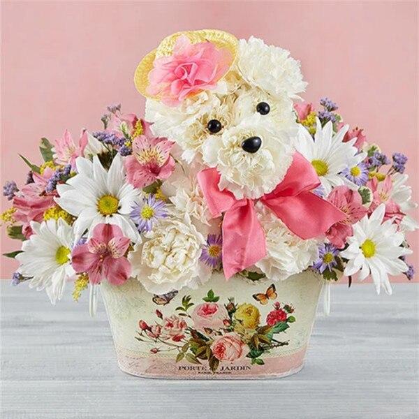 5D DIY Diamond Painting Flower Vase Cross Stitch Full Round Drill Diamond Embroidery Mosaic Picture of Rhinestones Decor Gift