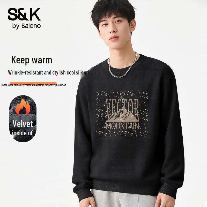 

Baleno S&K Men s Grid Crew Neck Sweatshirt