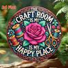 Metal Tin Sign Floral Pattern Wall Art Home Decor 20x20cm