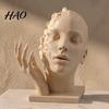 Modern Decorative Ornament for Living Room Abstract Broken Face Art Sculpture, Nordic Minimalist Plastic Statue, 3D Printed Geometric Statue