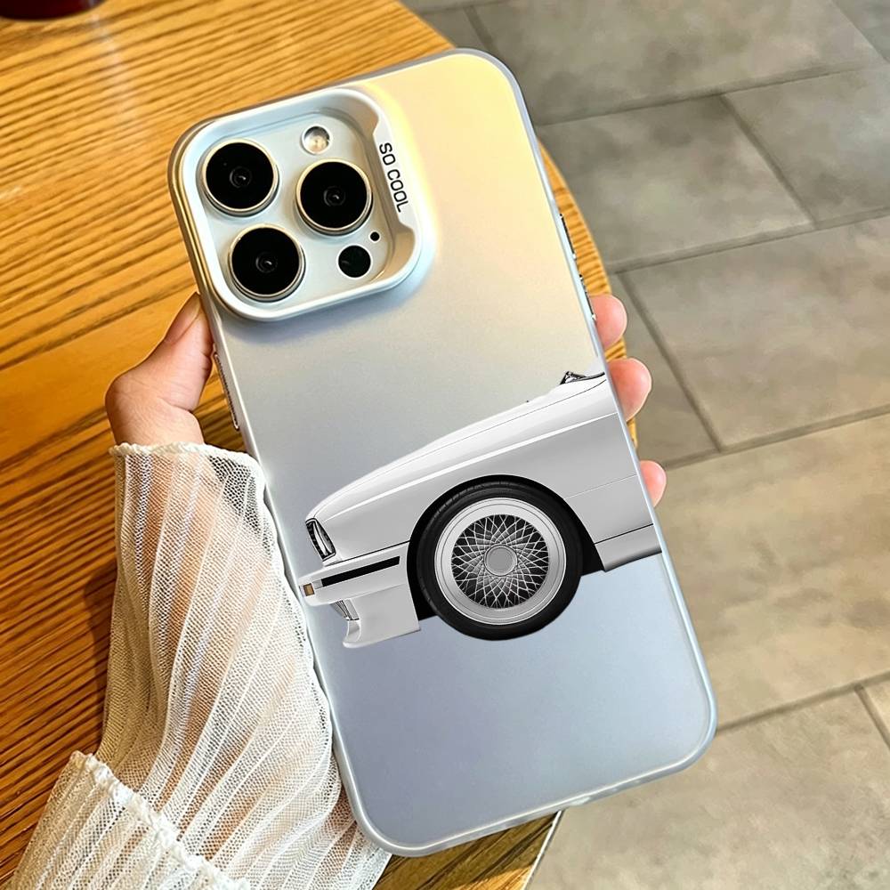 E30 CAR Phone Case For iPhone 17,16,15,14,13,12,11 Plus,Pro Max,XS,Colorful Silver White Cover
