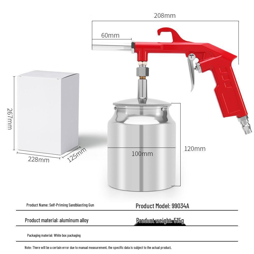 DIY Portable Pneumatic Sandblasting Gun Kit for Rust Removal