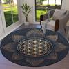 1pc Office Carpet Chair Mats Sacred Geometry Lotus Mandala Perfect for Decorating Office Chairs, Living Rooms, Or Bedrooms