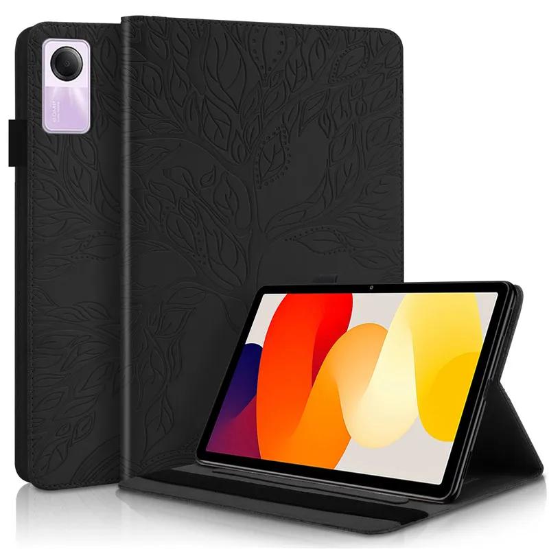 3D Tree Embossed for Xiaomi Redmi Pad RedMiPad Tablet Funda 10.61 Flip Stand Soft TPU Cover for Funda Redmi Pad SE Case Tablet