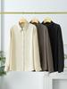 2025 Spring/Autumn Women's Luxury Mulberry Silk Long Sleeve Shirt - Heavyweight, Thickened, Solid Color Commute Top