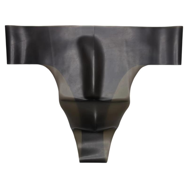 Fetish Latex Glossy Thong Men Sexy Transparent Seamless Rubber Underwear Glossy U Convex Underpant Erotic Sissy Lingerie Panties