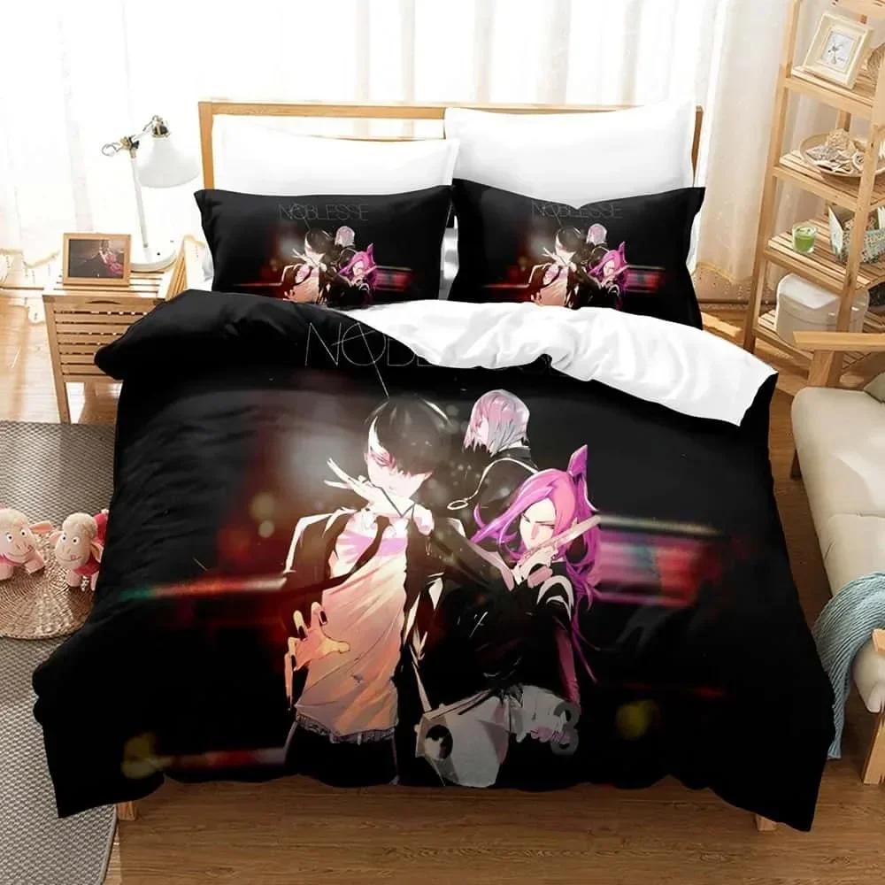 3d Anime Noblese Beding Set Printed Bed Linen Set With Pilowcase Bed Soft Duvet Cover Soft Single Double Quen Super King-Sized Dimensionsd Dimensions