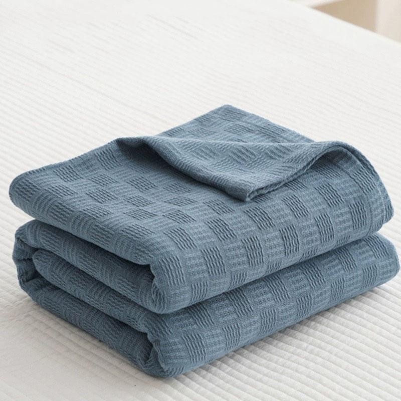Japanese Plaid Blanket Sofa Nap Shawl Blanket Children Adult Double Cotton Gauze Towel Quilt Blanket Bedding