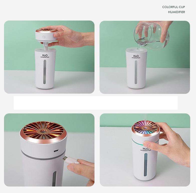 270 ml Tragbare Mini Luftbefeuchter Usb Ultraschall Ätherisches Öl Aroma Anion Nebel Maker Led Nachtlicht T Für Hause auto Luftreiniger