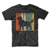 Retro 1970's Style Golden Retriever Dog Silhouette Cracked Distressed T-Shirt