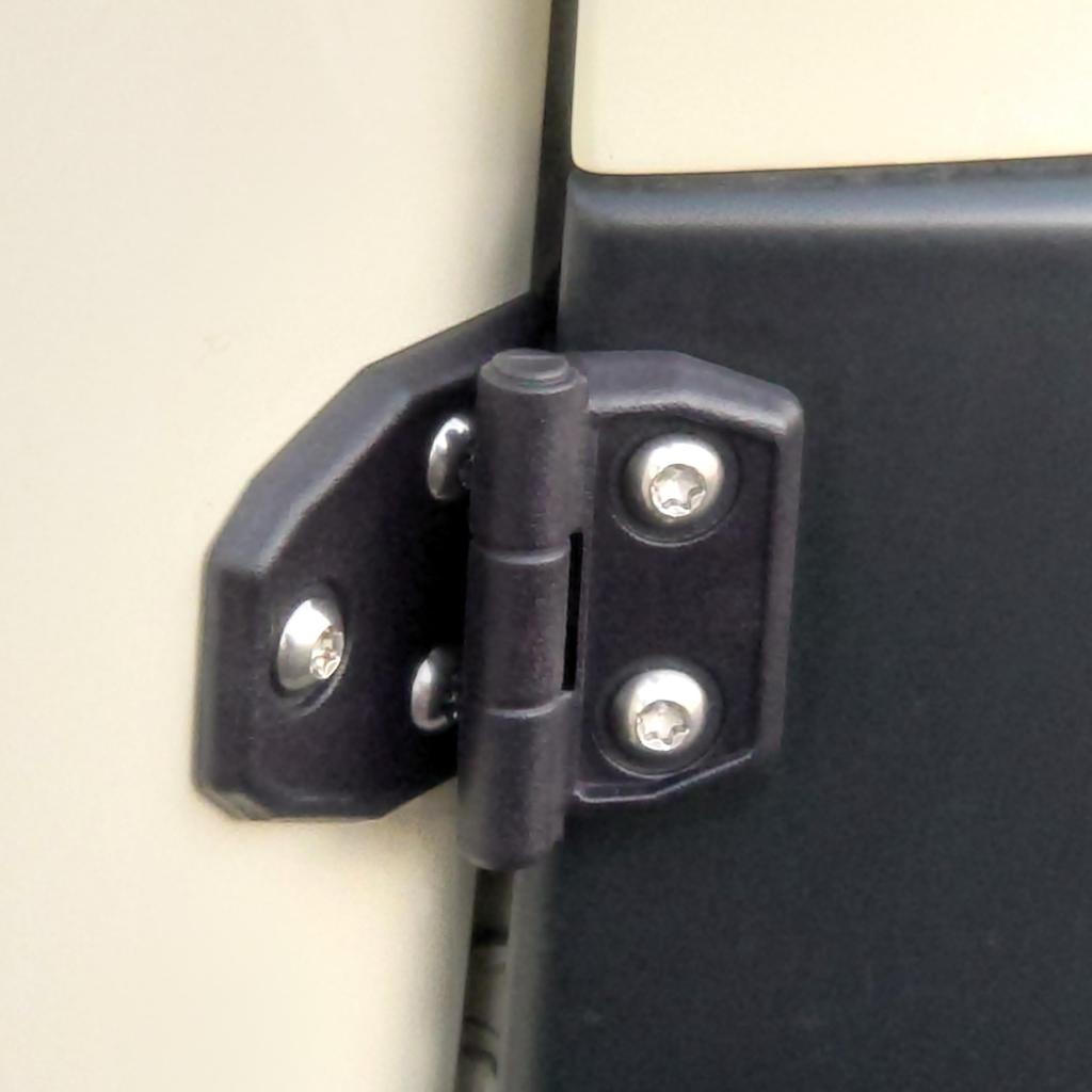 Set of 4 Dummy Hinges for Toyota Hiace Tape Stainless Steel Custom Accessory Outer Door Hinges by Three B Works Caravan, Double-Sided Attachment,