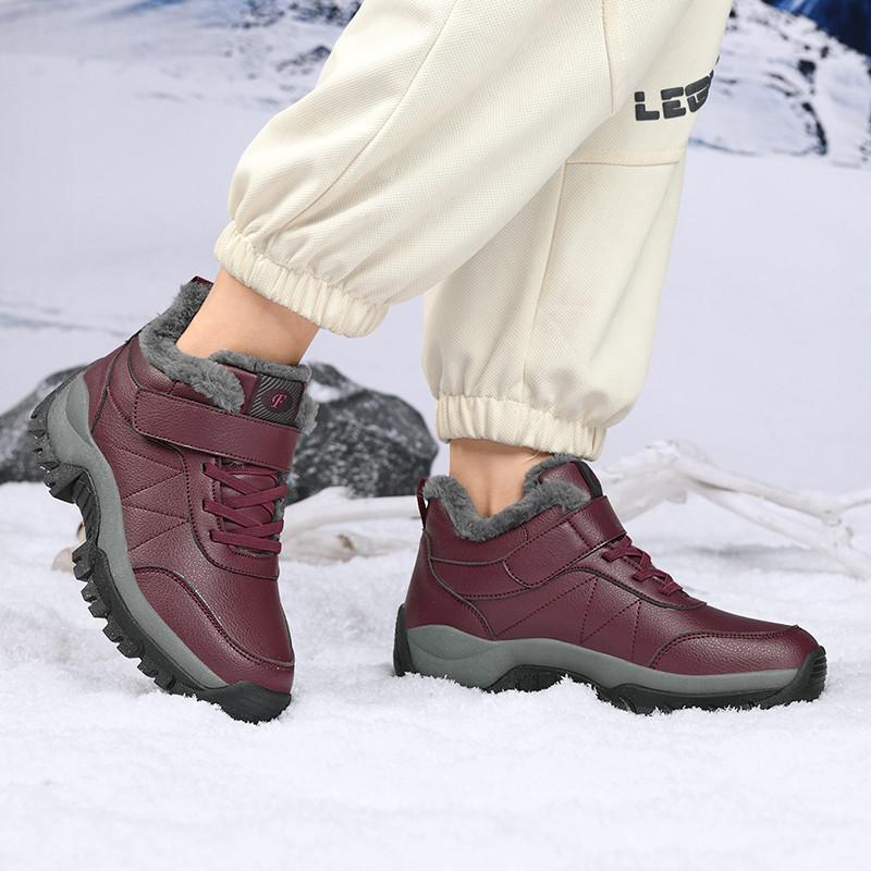Plus Size Waterproof Outdoor Winter Women Boots Anti-skid Rubber Ankle Boots For Wowen Snow Boots Warm Winter Shoes