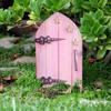 Lawn Ornament Miniature Wooden Door Creative Windows Door Figurines Gift Fairy Door Miniature