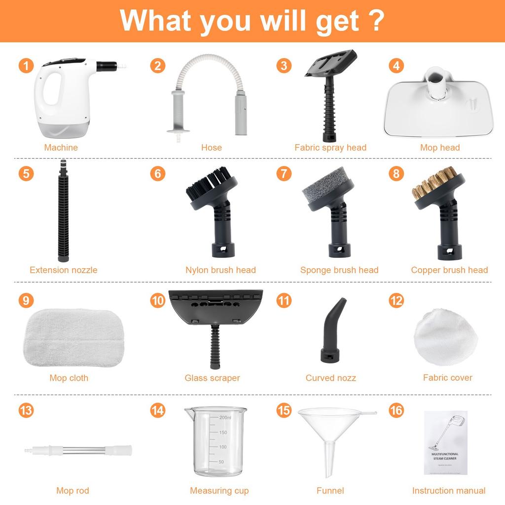 High‑Temperature High‑Pressure Steam Cleaner Multi‑Function Home Kitchen Grease Removal