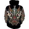 Trend Japanese Samurai Pattern Hoodies For Men Spring Autumn Long Sleeve Kids 3D Printed Pullover Loose Streetwear Harajuku Tops