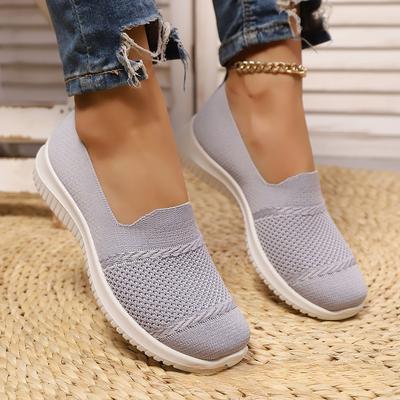 Dames Pustende Mesh Slip-On Sneakers Sommer Komfort Flate Sko