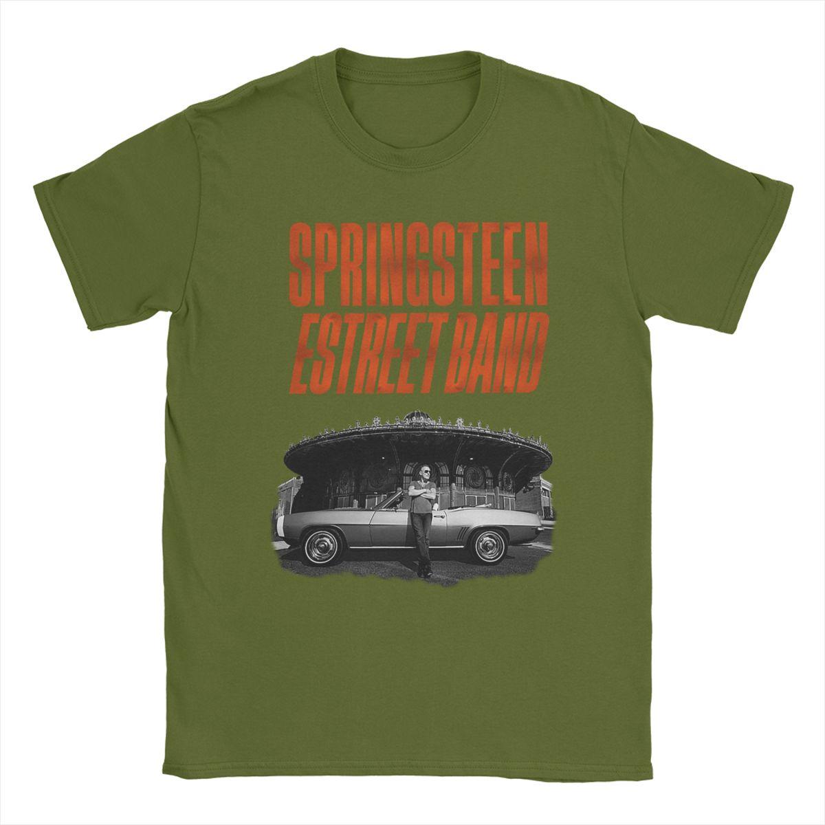 

Bruces The E Street Band Springsteens T Shirts for Men Cotton Novelty T-Shirt Round Neck Tees Short Sleeve Tops 4XL 5XL 6XL 4XL