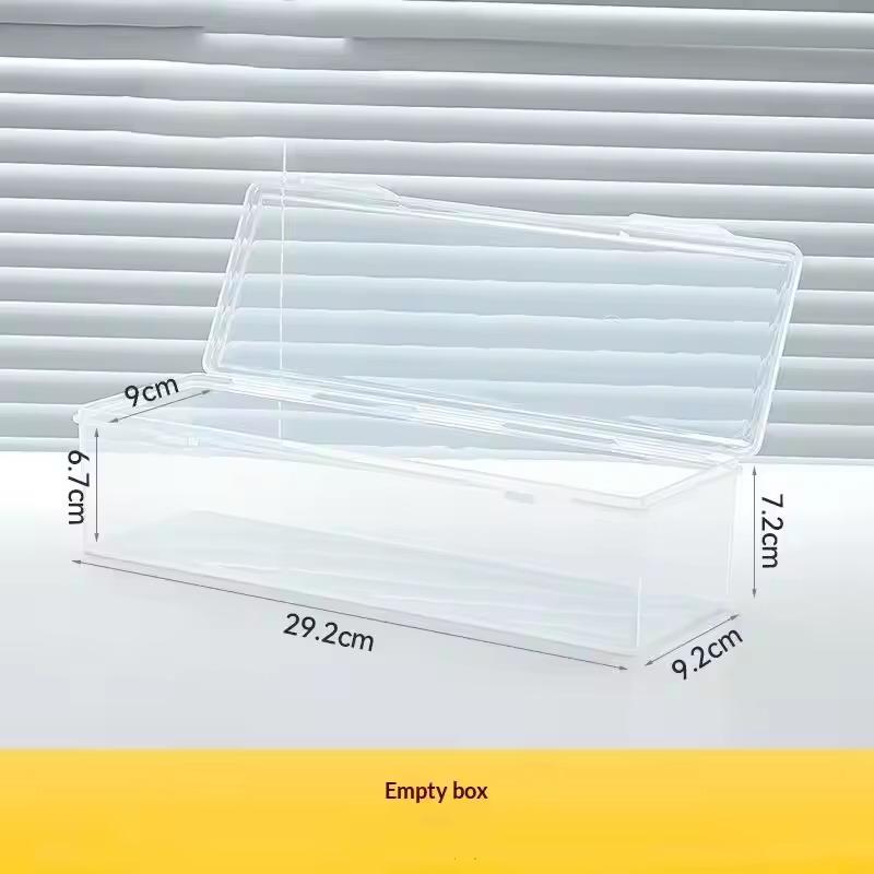 Clear Plastic Compartmentalized Organizer Box Holds Cards Storage Box With Adjustable Divider