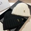 [Rabbit Fur] Vsl French Paris Wool Hat Warm Plush Knitted Hat Women'S Soft Waxy Sweet Ear Protection Hat