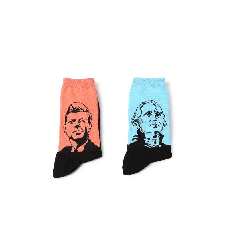 Nya Herr Dam Bomullsstrumpor Oljemålade Strumpor Kändis Avatar Konst Roliga Strumpor För Par