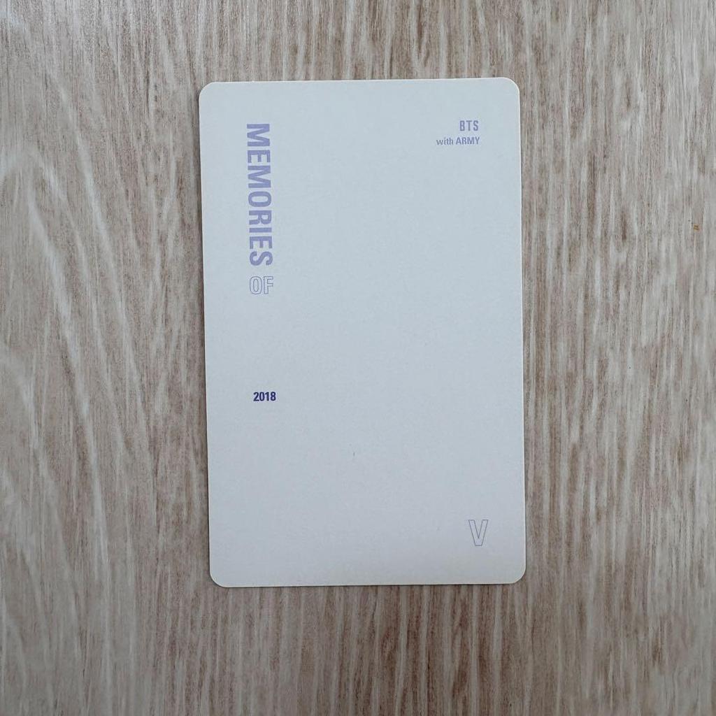 [USED] Ra-75 BTS Bangtan Boys MEMORIES 2018 Photocard V (Taehyung)