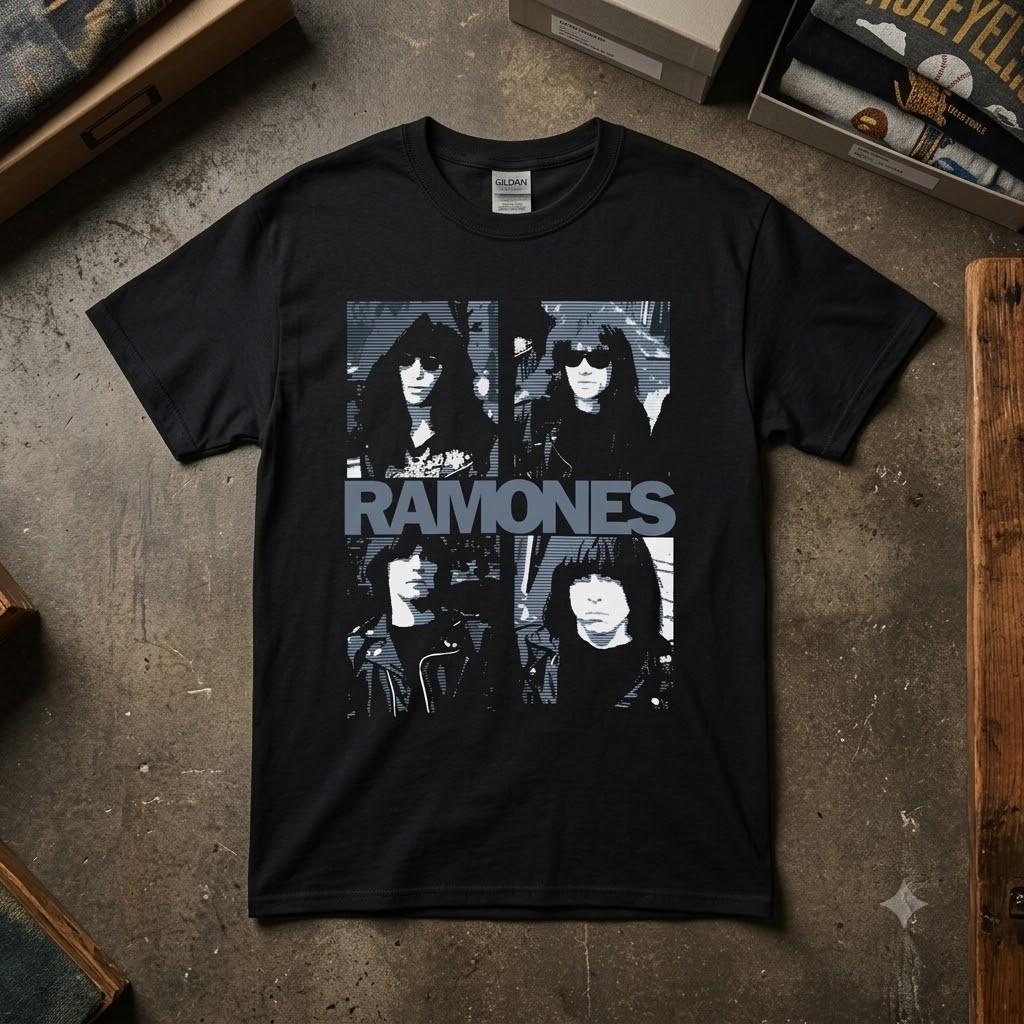 RAMONES Members Unisex Heavy Cotton Tee