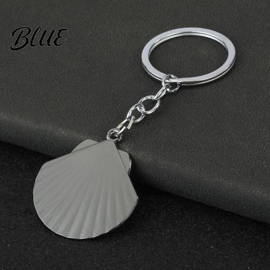 Zinc Alloy Key Holder Beach Shell Keychain Shape Metal Decorative Backpack Charms Ring Handbags Backpacks Car Chain Theme Keychain