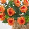 Artificial Flower Beautiful Exquisite Faux Silk Flower Realistic Visual Effect Fake Rose