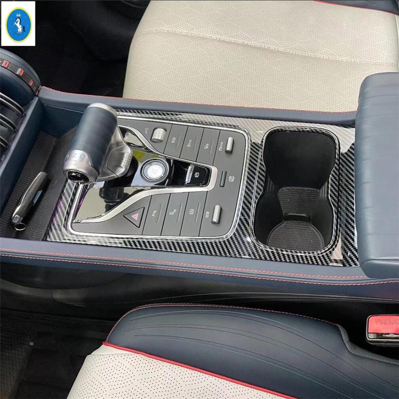 Carbon Fiber Door Speaker / Dashboard Air Vent / Shift Gear Panel Cover Trim For BYD Atto 3 Yuan Plus  - 2024 Auto Interior