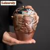 Antique Wood-fired Porcelain Coarse Tea Box Organizer Moisture-proof Creative Storage Tank Containers Tea Caddy Chinese Tea Set