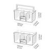 Transparents Desktop Organizers Box Desktop Storage Rack for Pills Cards Makeup and Office Supply