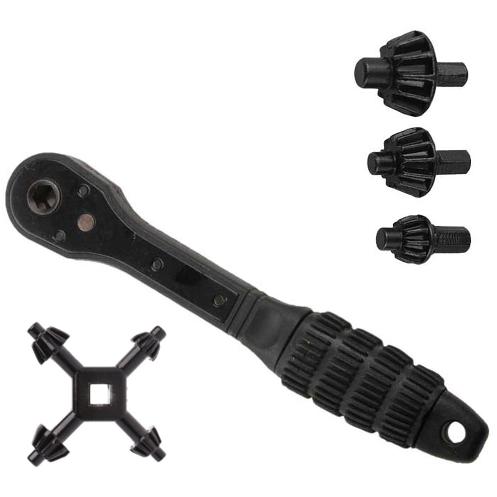 2 in 1 Bohrfutterschlüssel Ratsche und 4 in 1 Bohrfutterschlüssel Set 3 Größen 10mm 13mm 16mm für Bohrmaschinen