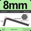 Medium Carbon L-type Hex Key Wrench, Hardened Steel, Black Oxide, 2mm-8mm
