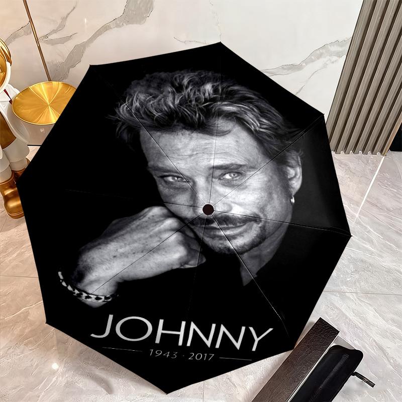 French legendary rock singer and actor Johnny Hallyday umbrella is suitable for all seasons, including home travel and outdoor activities Y9