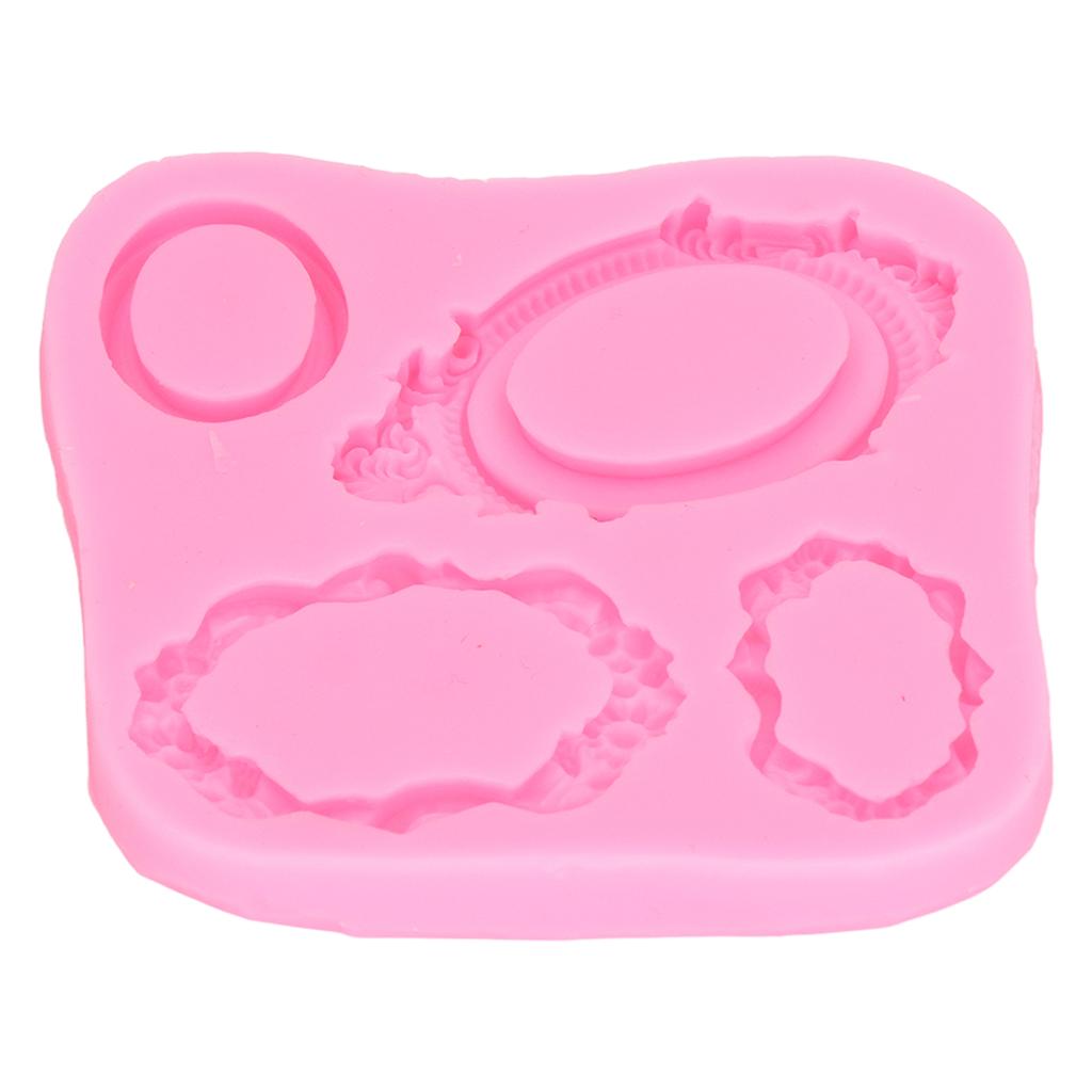 Frame Mold 4 Types Silicone Fondant Cake Chocolate Decorating Mould for Cooking Baking