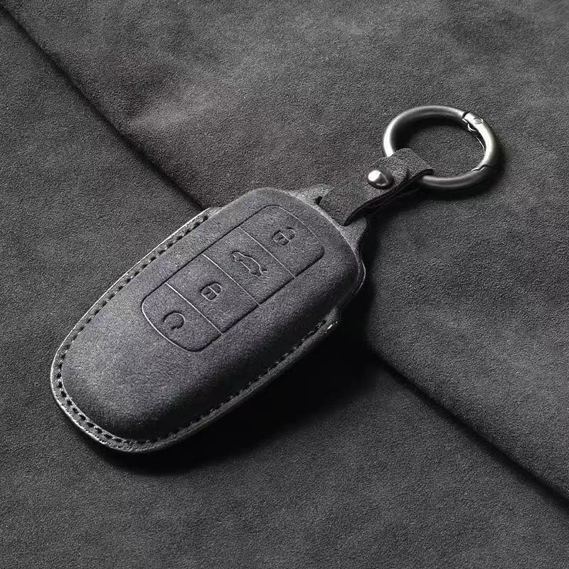 

Car Key Case For Chery Jaecoo 7 J7 J8 Phev Keyless Keychain Keyring Protector Leather Cover Shell Car Accessories
