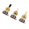 3pcs 3 Way Guitar Toggle Switches Short Straight Switch with Black White Cream Tips for Electric