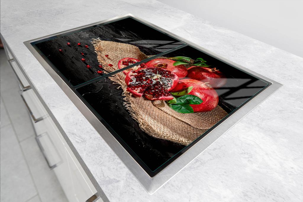 SZKLANA PŁYTA OCHRONNA NA KUCHENKĘ 70x52 GRANAT
