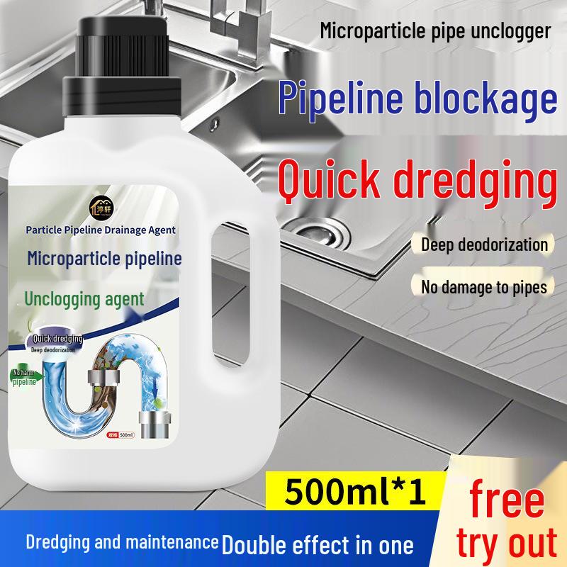 Hair and Oil Dissolver Pipe Cleaner: Deodorizes Toilets & Kitchen Drains, Free Shipping