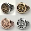 Multi-Color Personalized Horseback Riding Retro Ring Creative Single Item Diamond