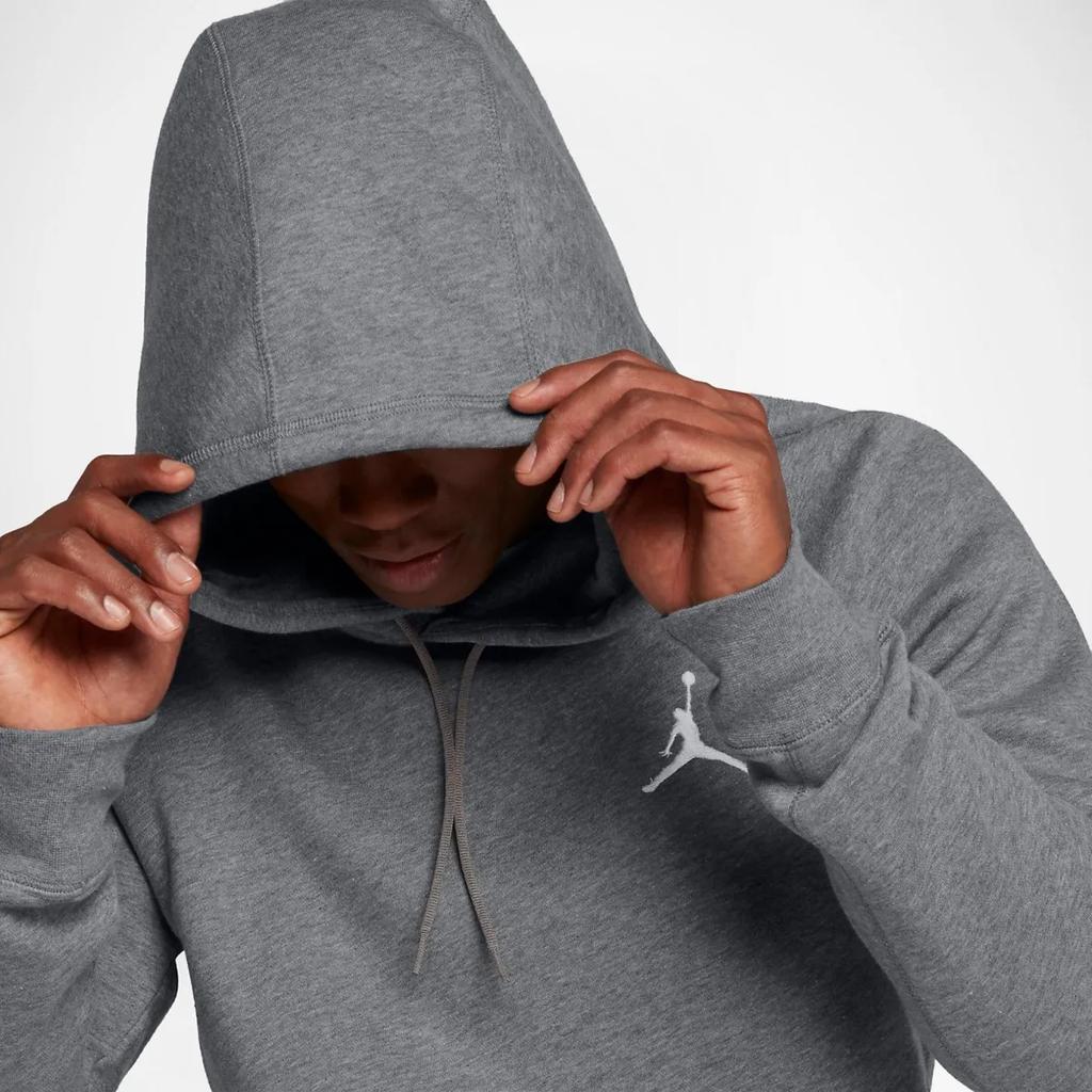 Jordan Solid Color Logo Hoodie Men Tops Grey 823067-091