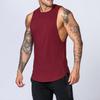 Men Summer Casual Vest O-Neck Sleeveless Letter Decoration Tank Tops Solid Color Fitness Tops with Wide Shoulder Straps Streetwear