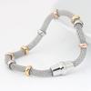 High quality Three stainless steel clasp Bracelets with charms cable mesh bracelet chain bracelet for men or women