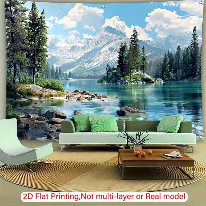 Ins Fengshan Lake Landscape Tapestry Family Activity Photography Background Living Room Bedroom Office Wall Hanging Decor