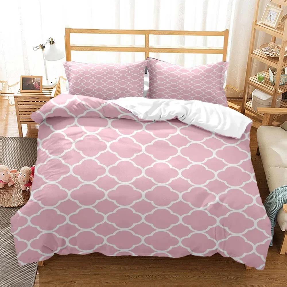 Gitter Chessboard Nordic Style 3D Printed Bedding Queen Bedding Set  D King Size Bedding Set Soft And Comfortable